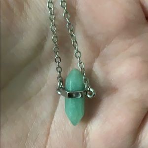 Silver crystal necklace